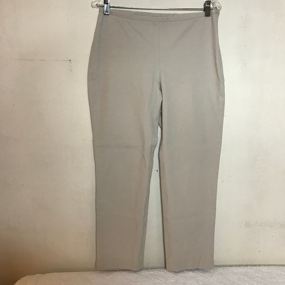 J. McLaughlin Flat Front Side Zip Cotton Spandex Pants Size 6